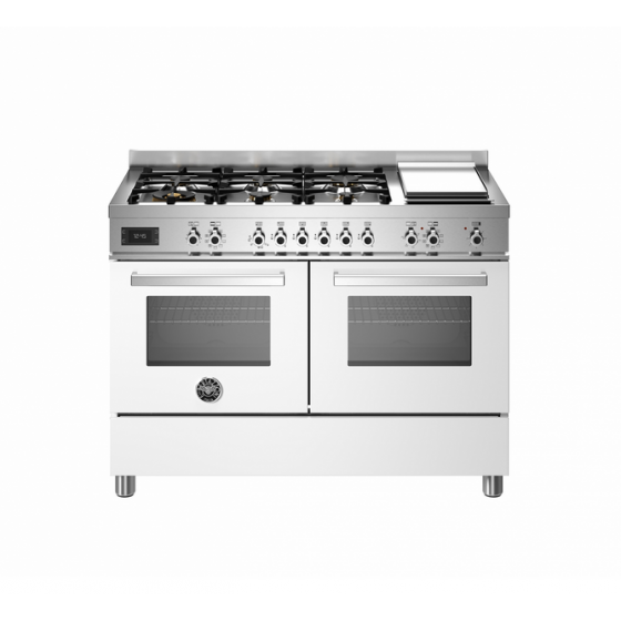 BERTAZZONI PRO12 6G 2E BI T Ηλεκτρική Κουζίνα με Εστίες Αερίου & grill Teppanyaki 120cm Λευκό BERTAZZONI PRO12 6G 2E BI T Ηλεκτρική Κουζίνα με Εστίες Αερίου & grill Teppanyaki 120cm Λευκό